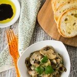 Garlic & butter mushroom crostinis