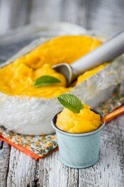 Mango Sorbet & an update